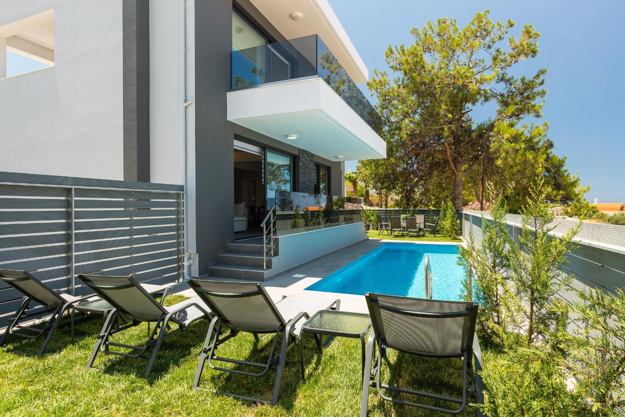 Nisos Villa, Pool & Heated Spawhirlpool, Walking To Beach, By Thinkvilla Sfakaki Ngoại thất bức ảnh