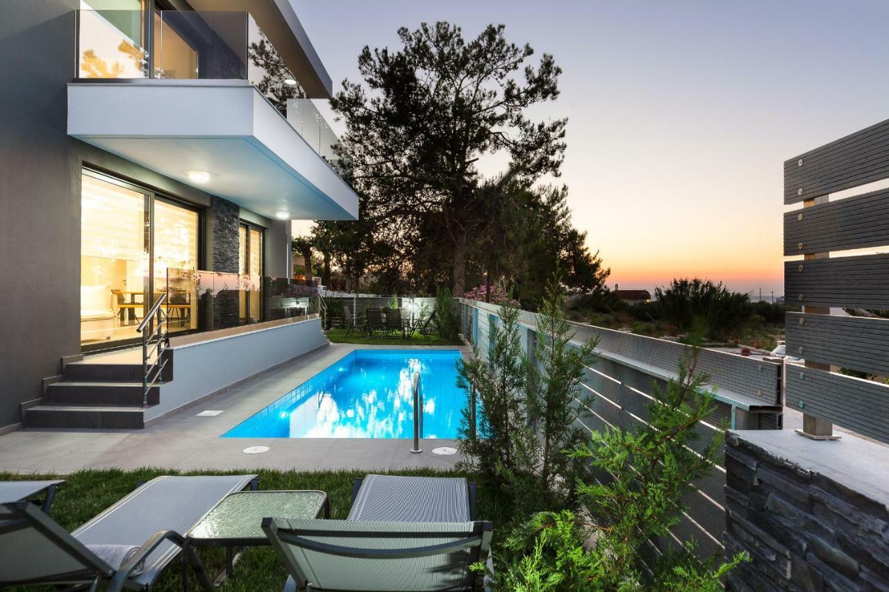 Nisos Villa, Pool & Heated Spawhirlpool, Walking To Beach, By Thinkvilla Sfakaki Ngoại thất bức ảnh